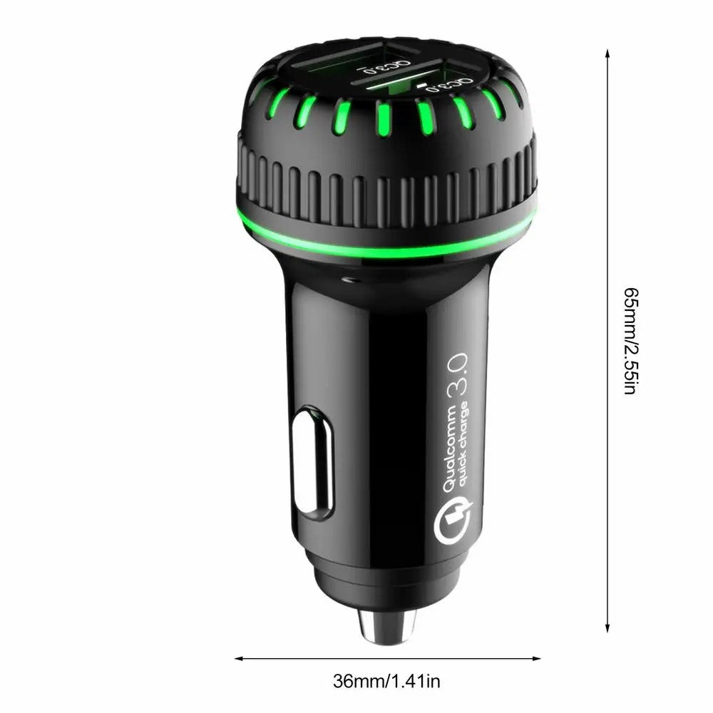 G1S Car Charger 12V-24V Phone Charging Adapter QC 3.0 Dual USB Car Charger G1S Car Charger 12V-24V Phone Charging Adapter QC 3.0 Dual USB Car Charger